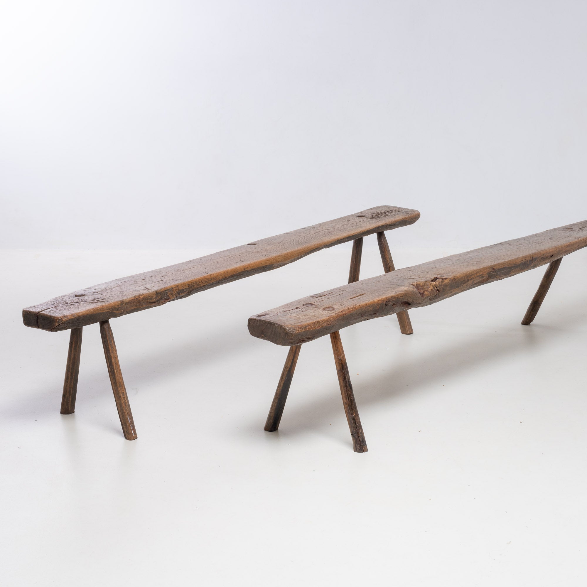 BRUTALIST BENCHES, OAK WOOD