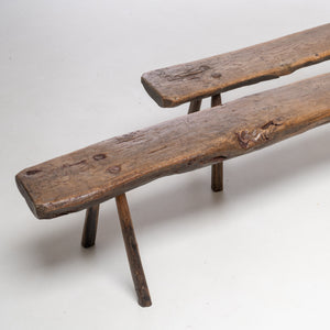 BRUTALIST BENCHES, OAK WOOD