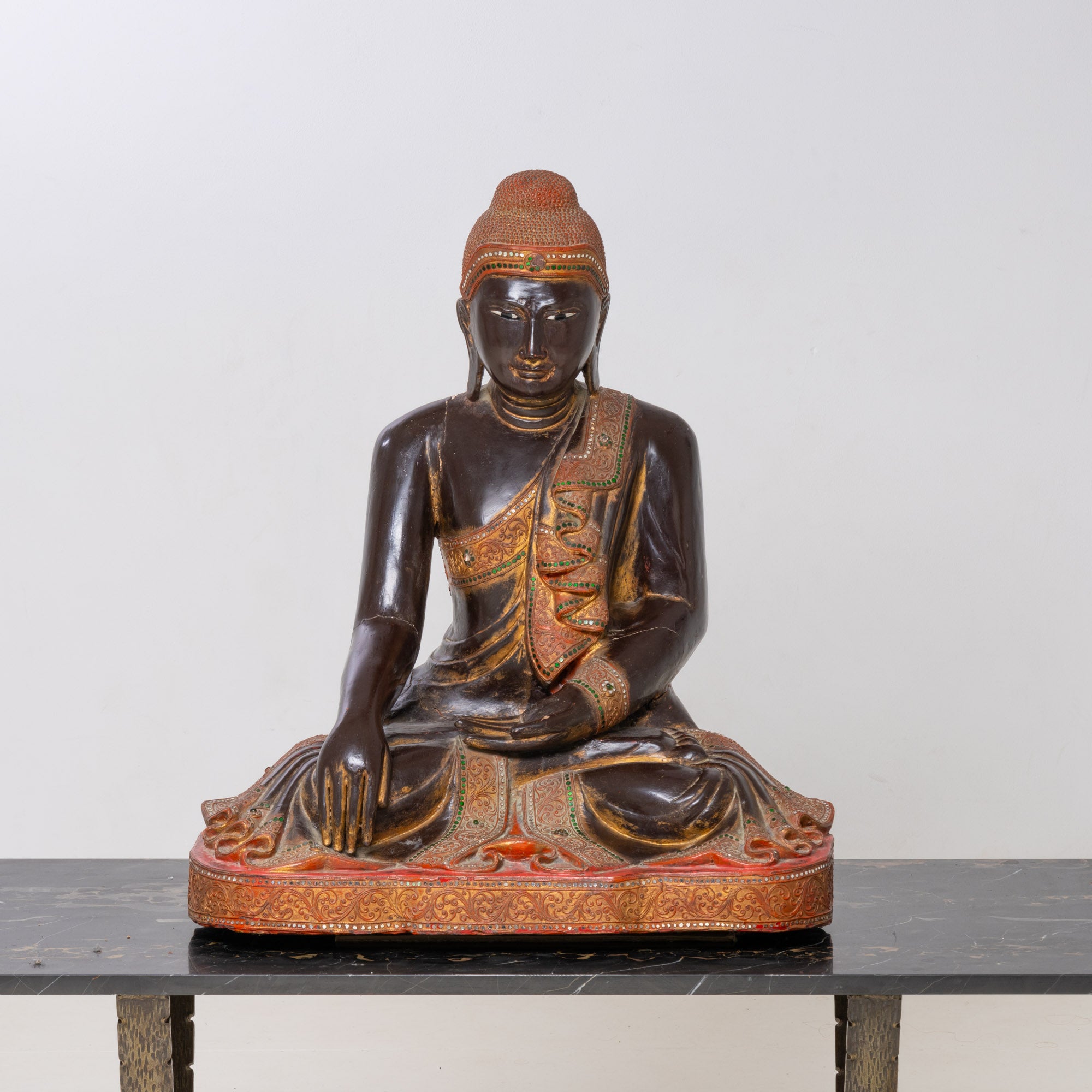 BUDDHA STATUE, SITTING, HEIGHT 70 CM, 19TH CENTURY