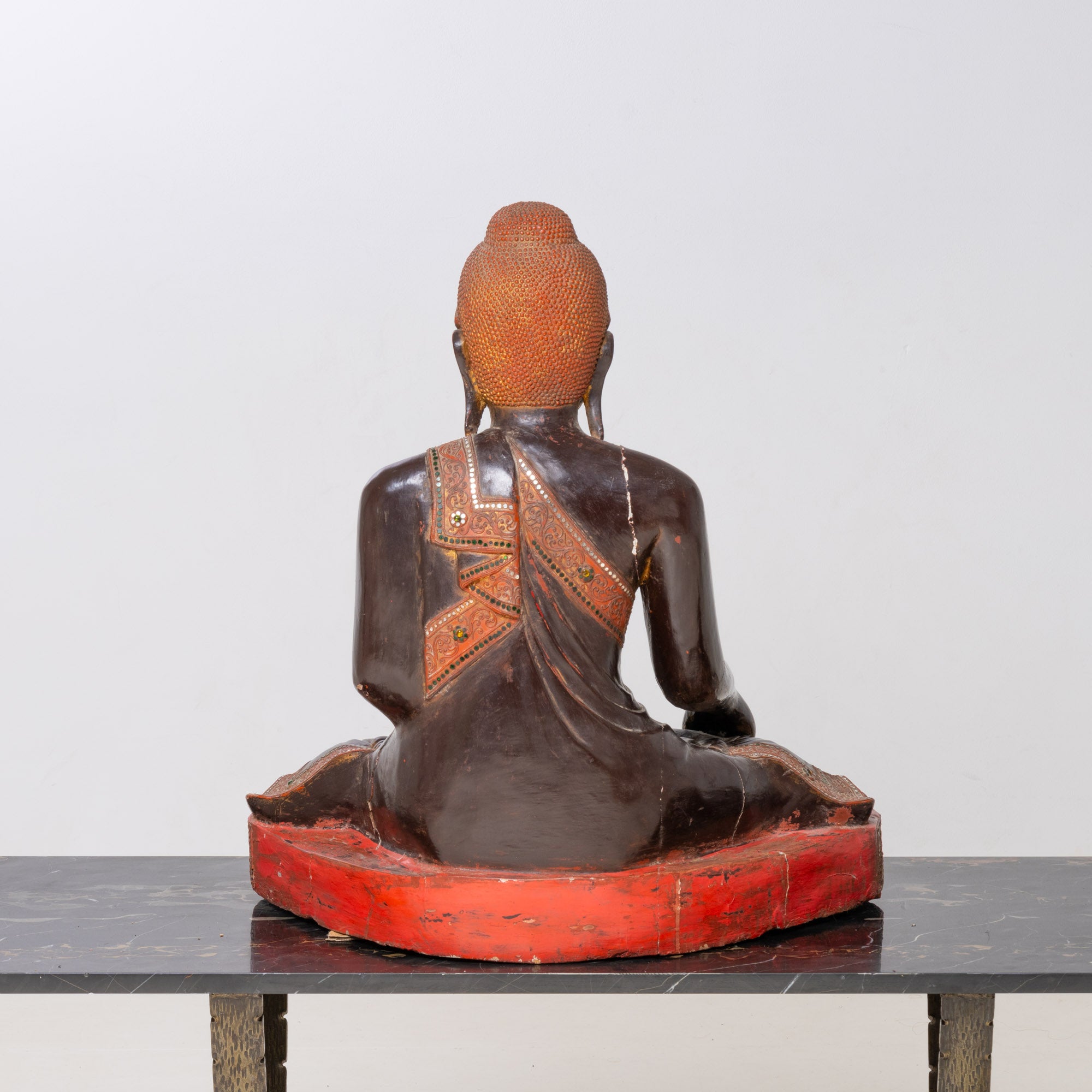 BUDDHA STATUE, SITTING, HEIGHT 70 CM, 19TH CENTURY