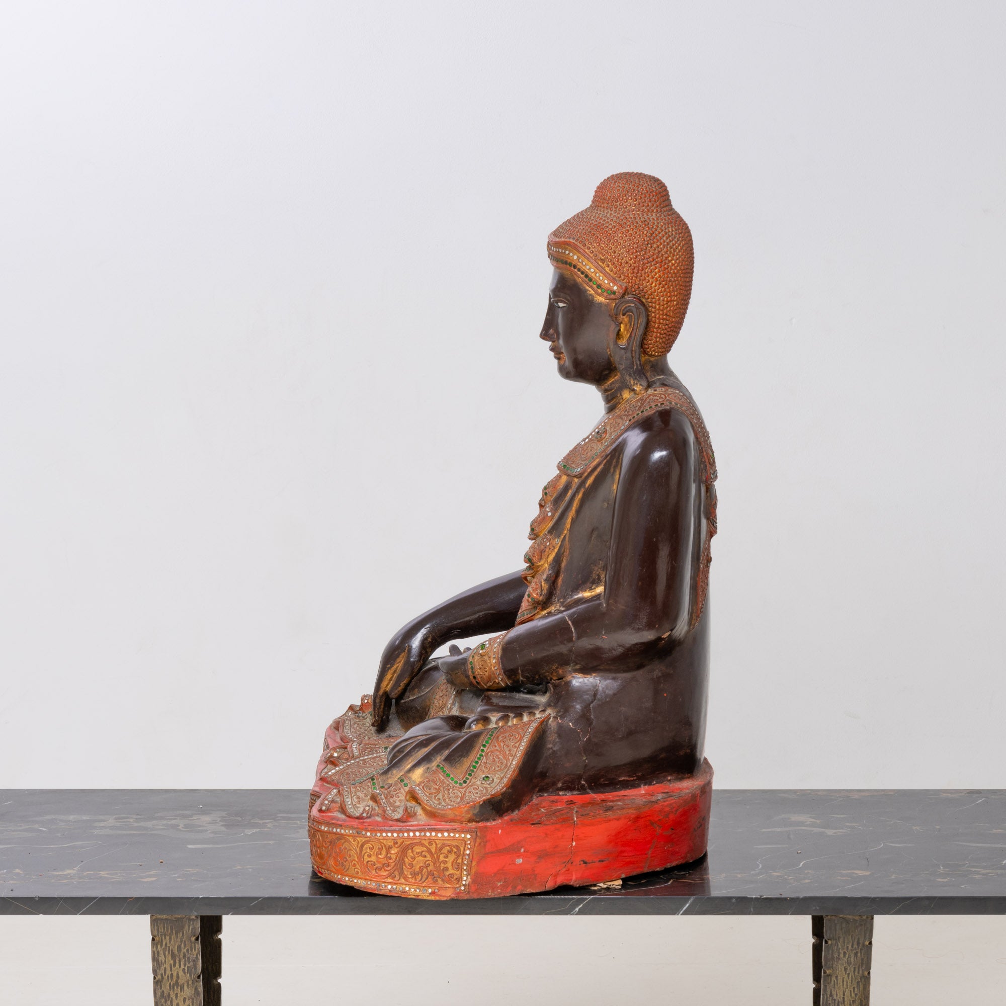 BUDDHA STATUE, SITTING, HEIGHT 70 CM, 19TH CENTURY