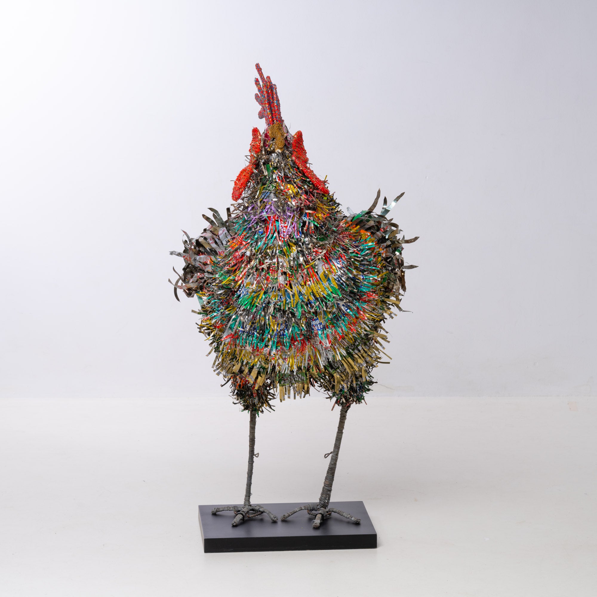 SONWELL CHUGKIGWA, LARGE MODERN SCULPTURE OF A STANDING ROOSTER, 120 CM