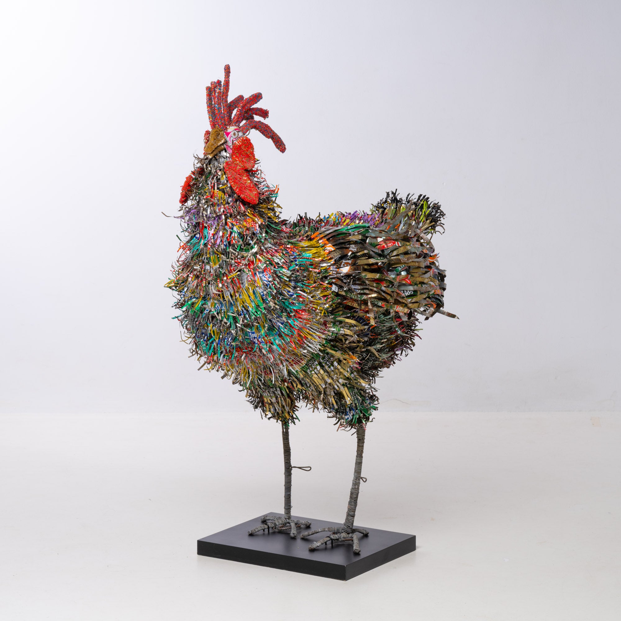 SONWELL CHUGKIGWA, LARGE MODERN SCULPTURE OF A STANDING ROOSTER, 120 CM