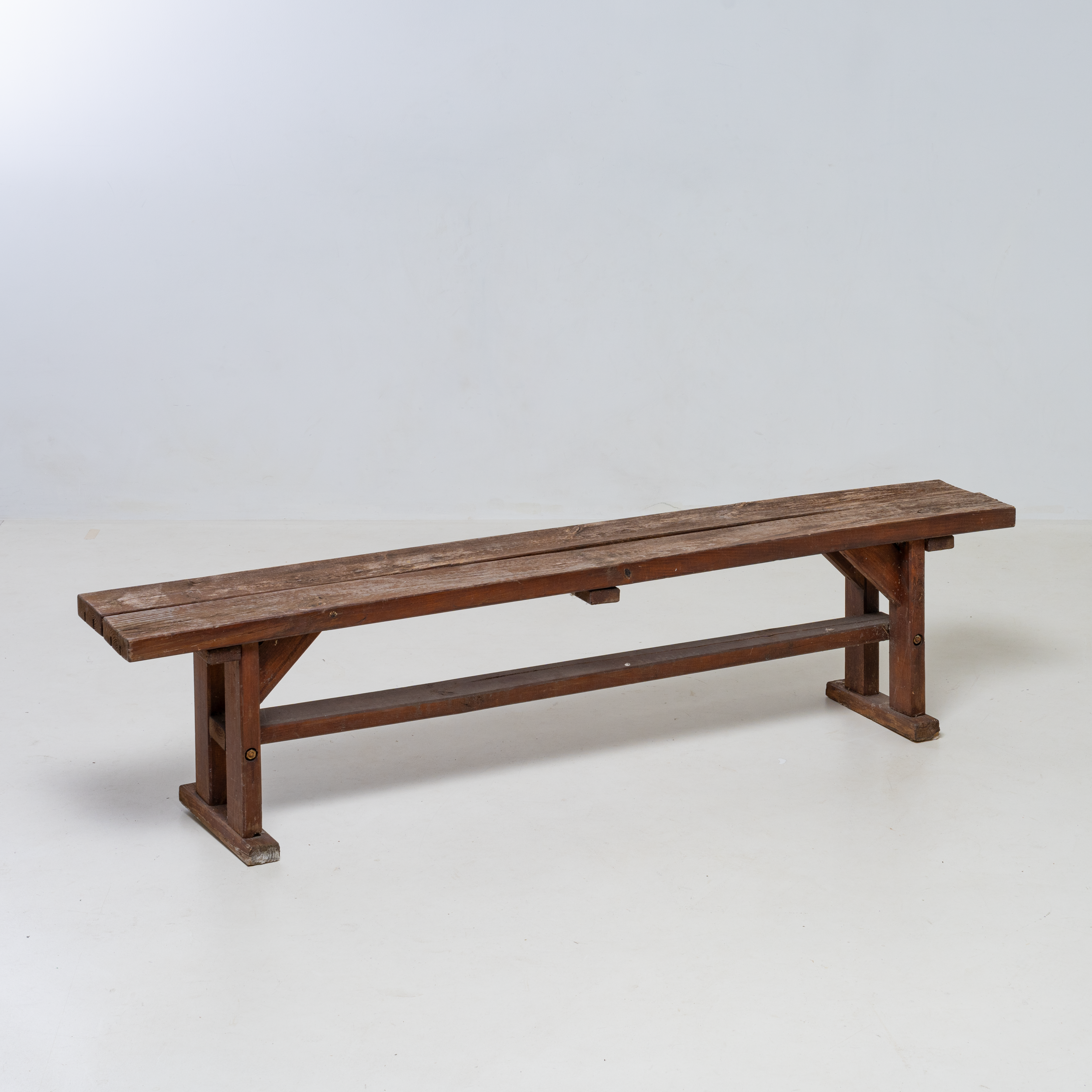 BRUTALISTIC WOODEN BENCH, 180 CM