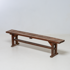 BRUTALISTIC WOODEN BENCH, 180 CM