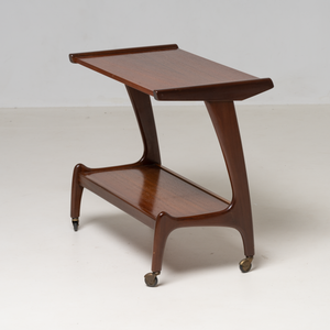 SIDE TABLE ON WHEELS, DESIGNED BY LOUIS VAN TEEFFELEN FOR WÉBÉ, 1960S