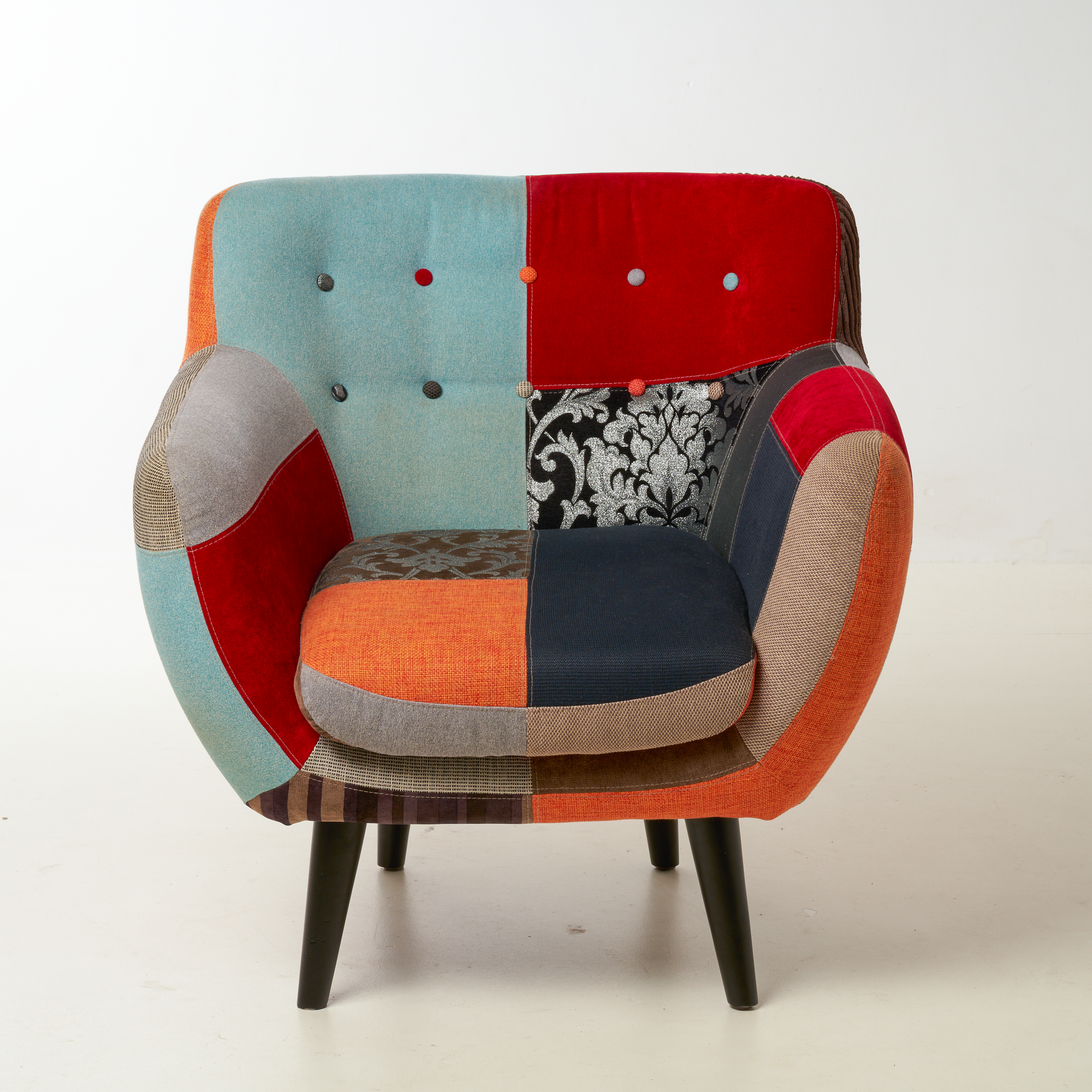 RETRO ARMCHAIR WITH ABOUT A MILLION COLORS