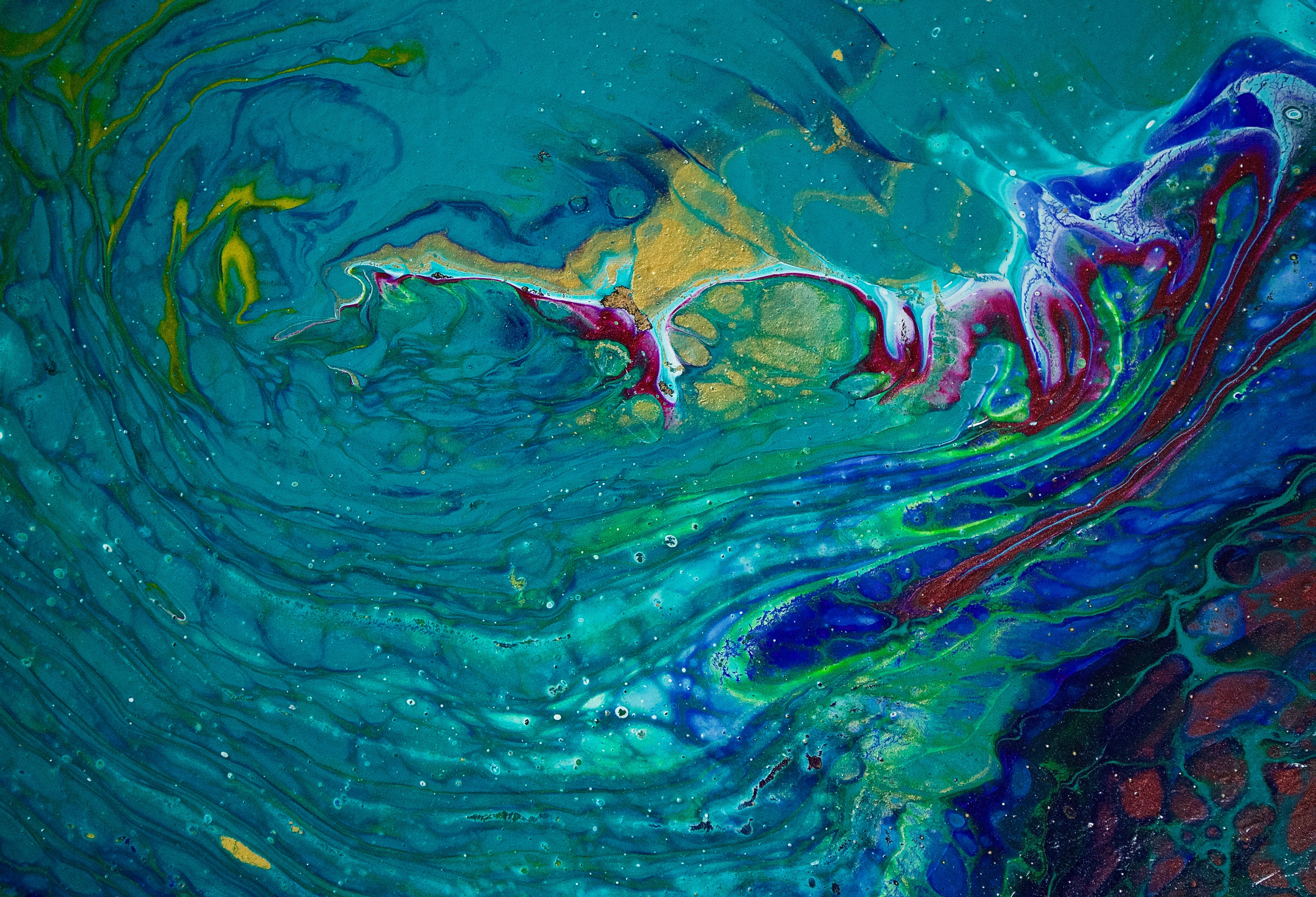 STIRRING THE POND 1, PAINTING BY EPIC TALES ART