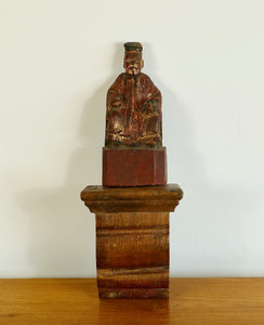 CHINESE STATUE, 35 CM, 19TH CENTURY, HIDDEN ROOM IN THE BACK